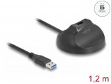Cablu prelungitor USB 3.2 cu baza magnetica T-M 1.2m, Delock 64271