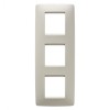 Rama Ornament 3P verticala ONE Gewiss Chorus Ivory GW16127TI