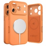 Husa MagSafe pentru Apple iPhone 17 Pro, Tech-Protect, Silicone, Portocalie