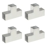 VidaXL Conectori grindă, formă T, 4 buc, 101x101 mm, metal galvanizat