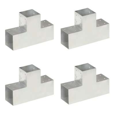 vidaXL Conectori grindă, formă T, 4 buc, 101x101 mm, metal galvanizat foto