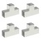vidaXL Conectori grindă, formă T, 4 buc, 101x101 mm, metal galvanizat 145480