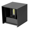 Aplica LED De Perete Interior/Exterior Techstar&reg;, Putere 6W, Culoare Lumina 4000K, 600 Lm, 10x10 Cm, IP 65, Negru