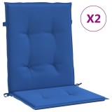 Cumpara ieftin Perne cu spatar mic, 2 buc. albastru 100x50x3 cm textil oxford