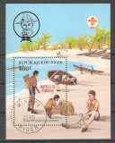 Niger 1985 Scout, perf. sheet, used R.014, Stampilat