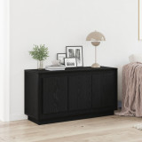 VidaXL Comodă Neagră Stejar 102x35x55 cm Lemn Compus