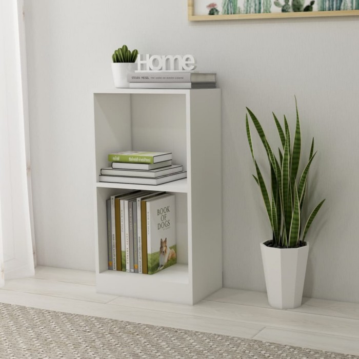 Gossi biblioteca, alb, 40x24x75 cm, lemn prelucrat