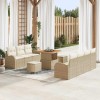 Set canapele grădină 10 piese cu perne rattan bej