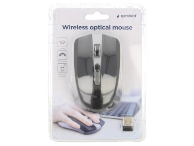Mouse Optic Wireless Negru/Gri 10m 4 Butoane USB A foto