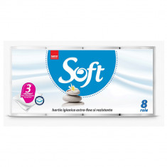Hartie igienica Sano Paper Toilet Soft 3 straturi, 8 role foto