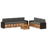 vidaXL Seturi de canapele cu pernă 8 pcs Lemn Solid de Acacia 3384123