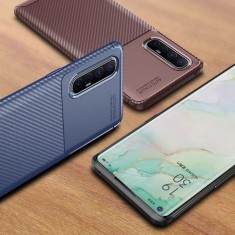 Husa / Bumper Antisoc model CARBON pt. Oppo Reno 3 Pro , Oppo Reno 3 Pro 5G foto