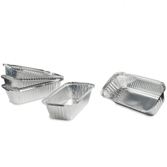 Forme Aluminiu, Chec, Set 5 Bucăți, Dimensiuni 22x11.4x5.5 cm, Argintiu