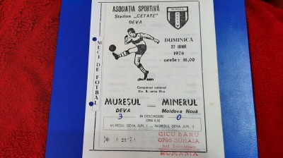 program Muresul Deva - Minerul Mold. Noua foto