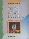 Stii sa citesti filozofie? - Romulus Chirita - Niculescu 1997 - Filosofie Romana - Paperback