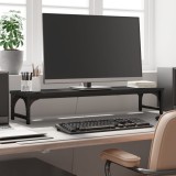 vidaXL Suport pentru monitor, negru, 85x23x15,5 cm, lemn compozit
