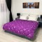 Pilota iarna matlasata &quot;Luna si Stele&quot; Coneltex, dimensiuni 180x210 cm, culoare mov, umplutura fibra siliconizata antialergica, densitate 350 g/mp
