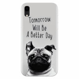 Husa silicon pentru Apple Iphone XR, Tomorrow Will Be A Better Day Pug