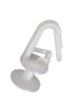 Cumpara ieftin Set 100 c&acirc;rlige pentru perdele cu bază rotundă, albe