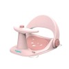 Scaun Baie Bebe U-Grow Roz Pal cu Spatar Reglabil, Ventuze si Ghidon, 6-18 Luni