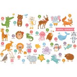 Stickere Alfabetul Animalelor - 60x90 cm