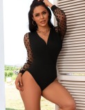 Body Eross Polka Dot M Negru