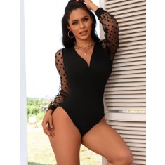 Body Eross Polka Dot M Negru