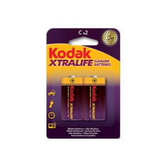 Set 2 baterii R14 Kodak, alcaline, 1.5V