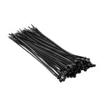 Coliere din plastic negre 2.5 x 200 mm, set 100 buc, TOP TOOLS