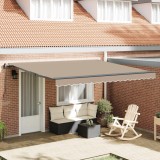 vidaXL Cortina Retractabilă Bej 400 &times; 350 cm Țesătură și Aluminiu 3330789