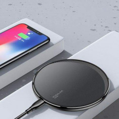 Incarcator Wireless Fast Charging 10W Negru foto