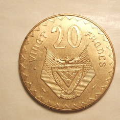 RWANDA 20 FRANCI 1977