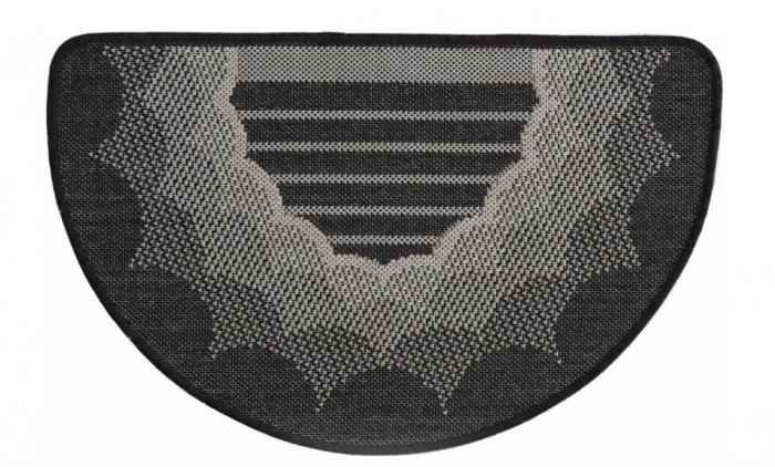 Covoras Intrare Tip Iuta, Model Flex 19162-80, Marime 50 x 80 cm, Gri, Antiderapant, Antialergic, Polipropilena