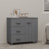 VidaXL Servantă &bdquo;HAMAR&rdquo;, gri &icirc;nchis, 90x40x80 cm, lemn masiv de pin