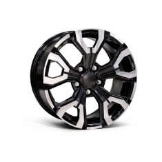 Jante aliaj DY1887 KM 17" 7J 5x114.3 ET35 negru diamond cut, set 4 buc