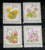 Cehoslovacia 1991 flori,flora protejată plante serie 4v nestampilata