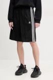Adidas Originals pantaloni scurti Firebird femei, culoarea negru, cu imprimeu, high waist, JD0286
