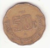 Mexic 50 centavos 1992,large type - primul an de batere
