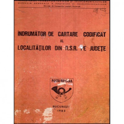 - Indrumator de cartare codificat al localitatilor din R.S.R. pe judete - 118428 foto