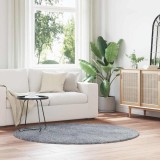 VidaXL Covor shaggy cu pom &icirc;nalt, NAVARRA, gri deschis, 160x160 cm
