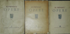 M. Eminescu - Opere (vol. I-III, Perpessicius, ed. princeps) foto