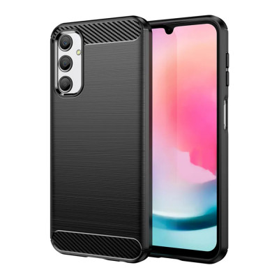 Husa silicon Samsung Galaxy A05s Carbon Negru Techsuit foto