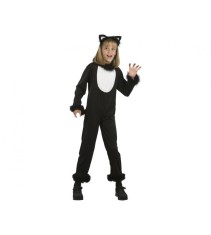 Costum carnaval pisica pentru copii Halloween Black, marime 130/140 cm 7-9 ani