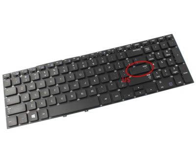 Tastatura Samsung Neagra NP350V5C layout US fara rama enter mic, NP355V5C layout US fara rama enter mic, foto