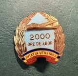 Insigna aviatie utilitara RSR 2000 ore de zbor