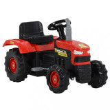 VidaXL Tractor pentru copii cu pedale, roșu și negru