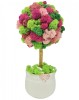 Aranjament floral personalizabil, mic 27 cm, tip copacel pomisor cu licheni naturali stabilizati in vas ceramic (Multicolor), Eventissimi&reg;