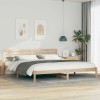 VidaXL Cadru de pat cu headboard Maro 180 x 210 cm Lemn masiv de pin 872317