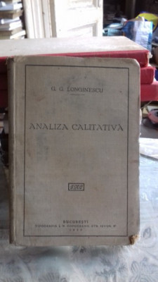 ANALIZA CALITATIVA - G.G. LONGINESCU foto