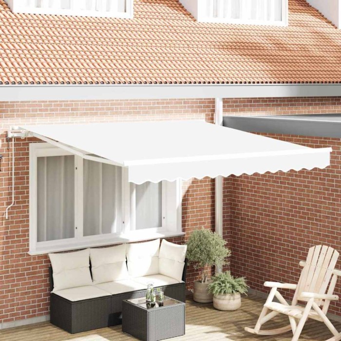vidaXL Marchiză Alb 350 x 250 cm Alb